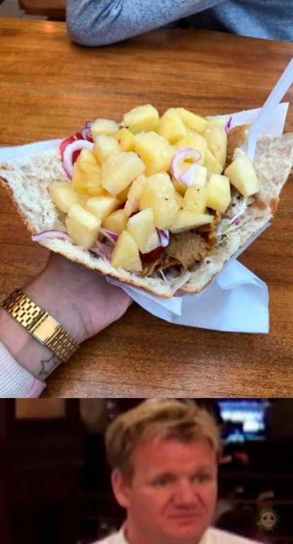 Kebab Hawaiano, con extra de piña